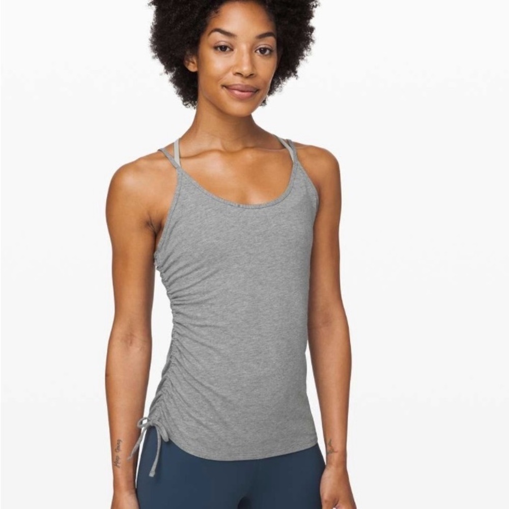 Lululemon Always Two Sides Tank Heathered Medium Grey size 4